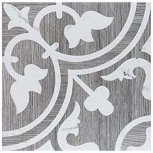 Llama Arte Loire Verso Silver Smoke 9-3/4" x 9-3/4" Porcelain Floor & Wall Tile - Per Case of 16 - 10.88 Sq. Ft.