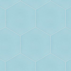 Textile Basic Hex Aqua 8-5/8" x 9-7/8" Porcelain Tile - Sold Per Case of 25 - 11.56 Square Feet