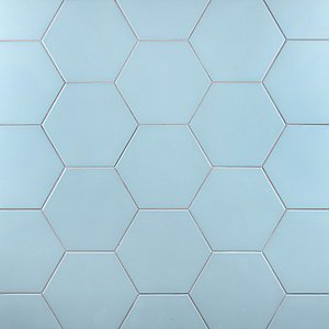 Textile Basic Hex Aqua 8-5/8" x 9-7/8" Porcelain Tile - Sold Per Case of 25 - 11.56 Square Feet