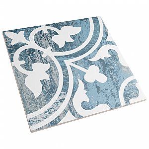 Cassis Arte Blue Day 9-3/4" x 9-3/4" Porcelain Tile - Per Case of 16 Tile - 10.88 Sq. Ft. Per Case