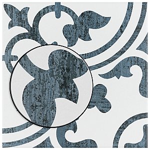 Cassis Arte Black 9-3/4" x 9-3/4" Porcelain Tile - Per Case of 16 Tile - 10.88 Sq. Ft. Per Case