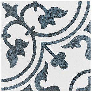 Cassis Arte Black 9-3/4" x 9-3/4" Porcelain Tile - Per Case of 16 Tile - 10.88 Sq. Ft. Per Case