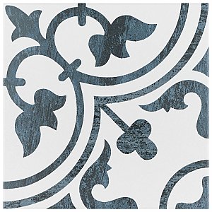 Cassis Arte Black 9-3/4" x 9-3/4" Porcelain Tile - Per Case of 16 Tile - 10.88 Sq. Ft. Per Case