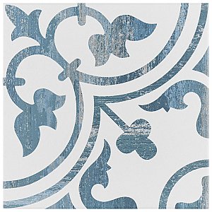 Cassis Arte Blue 9-3/4" x 9-3/4" Porcelain Tile - Per Case of 16 Tile - 10.88 Sq. Ft. Per Case