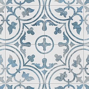 Cassis Arte Blue 9-3/4" x 9-3/4" Porcelain Tile - Per Case of 16 Tile - 10.88 Sq. Ft. Per Case