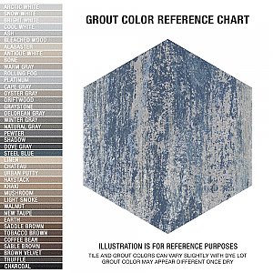 Cassis Hex Blue 8-5/8" x 9-7/8" Porcelain Floor & Wall Tile - Per Case of 25 - 11.50 Sq. Ft.