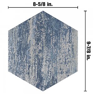 Cassis Hex Blue 8-5/8" x 9-7/8" Porcelain Floor & Wall Tile - Per Case of 25 - 11.50 Sq. Ft.