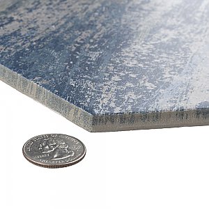 Cassis Hex Blue 8-5/8" x 9-7/8" Porcelain Floor & Wall Tile - Per Case of 25 - 11.50 Sq. Ft.