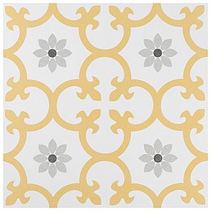 Daria Dandelion 9-3/4" x 9-3/4"  Porcelain Floor & Wall Tile - 16 Tiles Per Case - 10.88 Sq. Ft.
