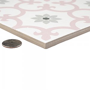 Daria Rose 9-3/4" x 9-3/4"  Porcelain Floor & Wall Tile - 16 Tiles Per Case - 10.88 Sq. Ft.