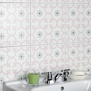 Daria Rose 9-3/4" x 9-3/4"  Porcelain Floor & Wall Tile - 16 Tiles Per Case - 10.88 Sq. Ft.