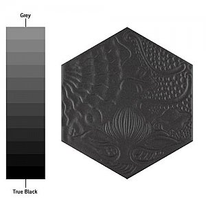 Gaudi Black Hex Ducados 8-5/8" x 9-7/8" Porcelain Tile - Per Case of 25 Tile - 11.41 Sq. Ft. Per Case