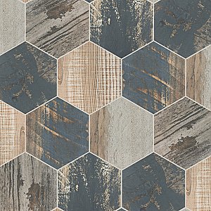 Gaugin Hex Catan Shadow 8-5/8" x 9-7/8" Porcelain Floor & Wall Tile - 25 Tiles Per Case - 11.5 Sq. Ft.