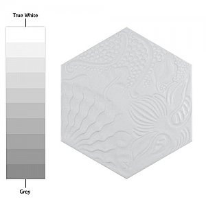 Gaudi Lux White Hex Ducados 8-5/8" x 9-7/8" Porcelain Tile - Per Case of 25 Tile - 11.41 Sq. Ft. Per Case