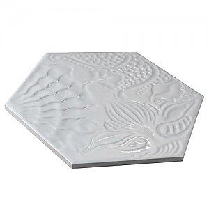 Gaudi Lux White Hex Ducados 8-5/8" x 9-7/8" Porcelain Tile - Per Case of 25 Tile - 11.41 Sq. Ft. Per Case