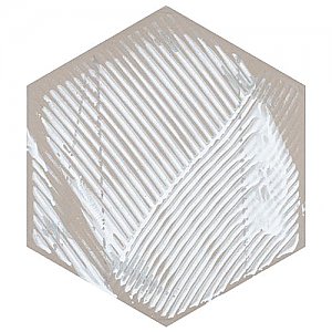 Gaudi Lux White Hex Ducados 8-5/8" x 9-7/8" Porcelain Tile - Per Case of 25 Tile - 11.41 Sq. Ft. Per Case