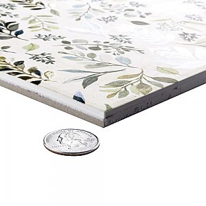 Garden Evergreen 9-3/4" x 9-3/4" Porcelain Floor & Wall Tile - 16 Tiles Per Case - 10.88 Square Feet