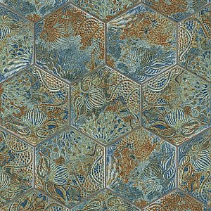 Gaudi React Hex Ocean 8-5/8" x 9-7/8" Porcelain Tile - Per Case of 25 Tile - 11.41 Sq. Ft. Per Case