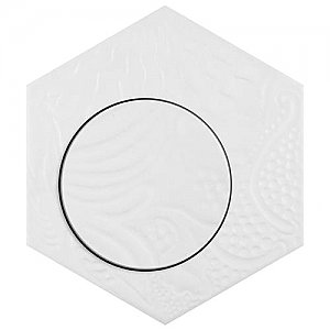 Gaudi White Hex Ducados 8-5/8" x 9-7/8" Porcelain Tile - Per Case of 25 Tile - 11.41 Sq. Ft. Per Case