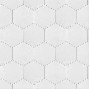 Gaudi White Hex Ducados 8-5/8" x 9-7/8" Porcelain Tile - Per Case of 25 Tile - 11.41 Sq. Ft. Per Case