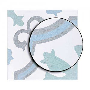 Lacour Aqua Porcelain Tile - 9-3/4" x 9-3/4" - Sold Per Case of 16 - 10.88 Sq Ft Per Case