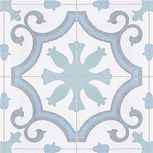 Lacour Aqua Porcelain Tile - 9-3/4" x 9-3/4" - Sold Per Case of 16 - 10.88 Sq Ft Per Case