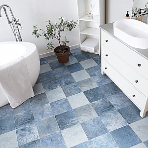 Nusa Sapphire 9-3/4" x 9-3/4" Porcelain Floor & Wall Tile - 16 Tiles Per Case - 10.88 Sq. Ft.