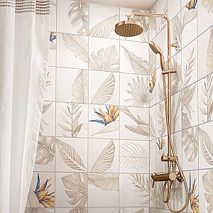 Nusa Botanic Taupe 9-3/4" x 9-3/4" Porcelain Floor & Wall Tile - 16 Tiles Per Case - 10.88 Sq. Ft.