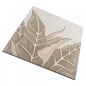 Nusa Botanic Taupe 9-3/4" x 9-3/4" Porcelain Floor & Wall Tile - 16 Tiles Per Case - 10.88 Sq. Ft.
