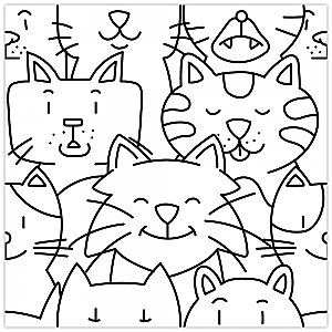 Oh My Cat 9-3/4" x 9-3/4" Porcelain Floor/Wall Tile - 16 Tiles Per Case - 10.88 Sq. Ft.