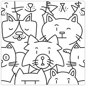 Oh My Cat 9-3/4" x 9-3/4" Porcelain Floor/Wall Tile - 16 Tiles Per Case - 10.88 Sq. Ft.