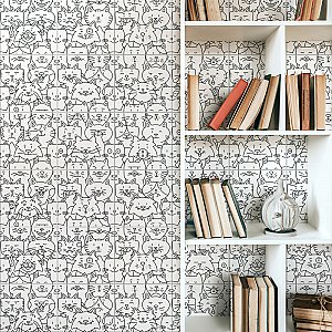 Oh My Cat 9-3/4" x 9-3/4" Porcelain Floor/Wall Tile - 16 Tiles Per Case - 10.88 Sq. Ft.
