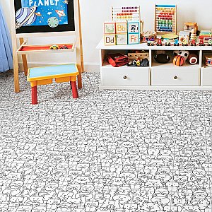 Oh My Cat 9-3/4" x 9-3/4" Porcelain Floor/Wall Tile - 16 Tiles Per Case - 10.88 Sq. Ft.