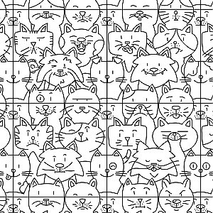 Oh My Cat 9-3/4" x 9-3/4" Porcelain Floor/Wall Tile - 16 Tiles Per Case - 10.88 Sq. Ft.
