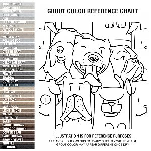 Oh My Dog 9-3/4" x  9-3/4" Porcelain Floor/Wall Tile - 16 Tiles Per Case - 10.88 Sq. Ft.