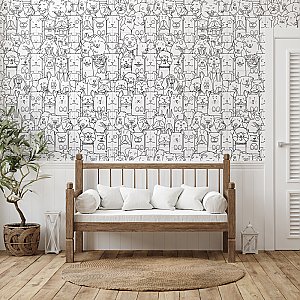 Oh My Dog 9-3/4" x  9-3/4" Porcelain Floor/Wall Tile - 16 Tiles Per Case - 10.88 Sq. Ft.