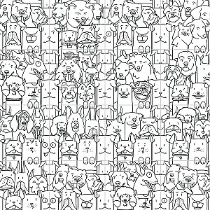 Oh My Dog 9-3/4" x  9-3/4" Porcelain Floor/Wall Tile - 16 Tiles Per Case - 10.88 Sq. Ft.
