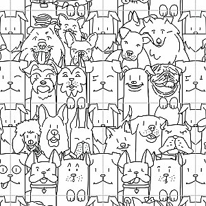 Oh My Dog 9-3/4" x  9-3/4" Porcelain Floor/Wall Tile - 16 Tiles Per Case - 10.88 Sq. Ft.
