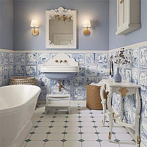 Once Upon A Tile 9-3/4"x9-3/4" Porcelain F/W Tile - 10.88 Sq Ft per Case