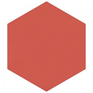Textile Basic Hex Red 8-5/8" x 9-7/8" Porcelain Tile - Sold Per Case of 25 - 11.56 Square Feet