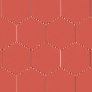 Textile Basic Hex Red 8-5/8" x 9-7/8" Porcelain Tile - Sold Per Case of 25 - 11.56 Square Feet