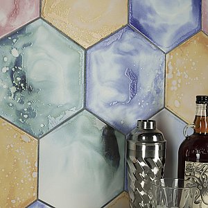 Raktion Hex 8-5/8" x 9-7/8" Porcelain Floor & Wall Tile - 25 Tiles Per Case - 11.5 Sq. Ft.