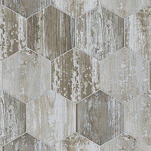 Suomi Hex Grey 8-5/8" x 9-7/8" Porcelain Floor & Wall Tile -25 Tiles Per Case - 11.5 Sq. Ft.