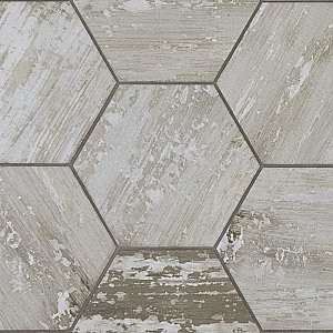Suomi Hex Grey 8-5/8" x 9-7/8" Porcelain Floor & Wall Tile -25 Tiles Per Case - 11.5 Sq. Ft.