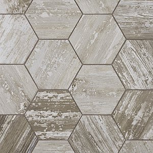 Suomi Hex Grey 8-5/8" x 9-7/8" Porcelain Floor & Wall Tile -25 Tiles Per Case - 11.5 Sq. Ft.