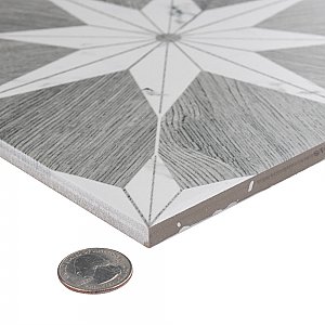 Llama Stella Loire Verso Silver Smoke 9-3/4" x 9-3/4" Porcelain Floor & Wall Tile - Per Case of 16 - 10.88 Sq. Ft.