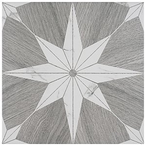 Llama Stella Loire Verso Silver Smoke 9-3/4" x 9-3/4" Porcelain Floor & Wall Tile - Per Case of 16 - 10.88 Sq. Ft.