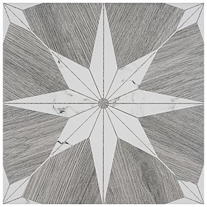Llama Stella Loire Verso Silver Smoke 9-3/4" x 9-3/4" Porcelain Floor & Wall Tile - Per Case of 16 - 10.88 Sq. Ft.