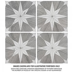Llama Stella Loire Verso Silver Smoke 9-3/4" x 9-3/4" Porcelain Floor & Wall Tile - Per Case of 16 - 10.88 Sq. Ft.