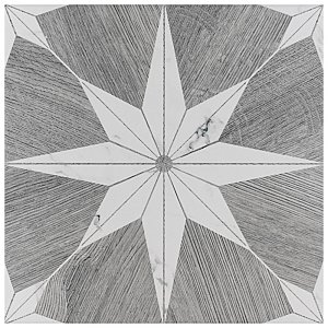 Llama Stella Loire Verso Silver Smoke 9-3/4" x 9-3/4" Porcelain Floor & Wall Tile - Per Case of 16 - 10.88 Sq. Ft.